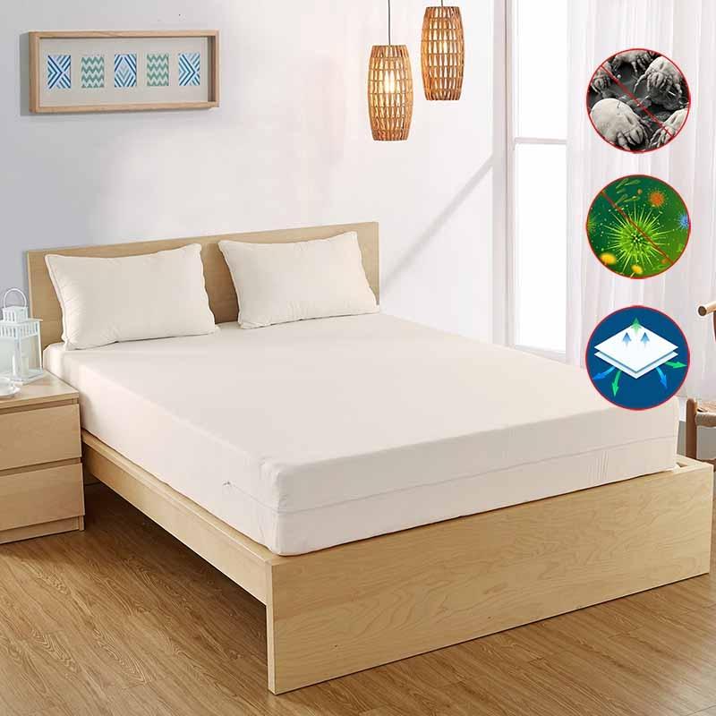 Organic Cotton Mattress Protector – Hypoallergenic & Dust Mite Protection